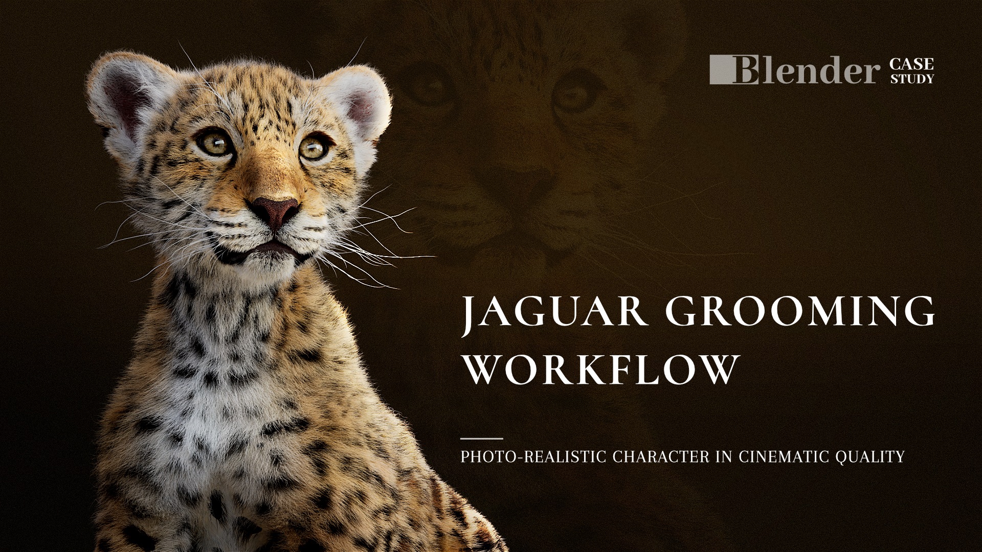 Blender Hair & Fur tutorial | Grooming a baby Jaguar